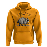 What Would Jimothy Do WWJD Funny Parody Hoodie Viral Seattle Raccoon Meme Feral Legend Humor
