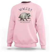 What Would Jimothy Do WWJD Funny Parody Sweatshirt Viral Seattle Raccoon Meme Feral Legend Humor