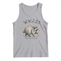 What Would Jimothy Do WWJD Funny Parody Tank Top Viral Seattle Raccoon Meme Feral Legend Humor