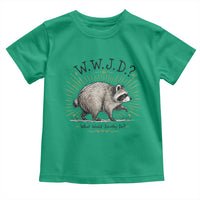 What Would Jimothy Do WWJD Funny Parody Toddler T Shirt Viral Seattle Raccoon Meme Feral Legend Humor