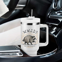 What Would Jimothy Do WWJD Funny Parody Tumbler With Handle Viral Seattle Raccoon Meme Feral Legend Humor