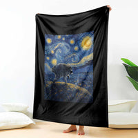 Jimothy Seattle Raccoon Starry Night Parody Graphic Throw Blanket Trash Panda Feral Legend Supporter