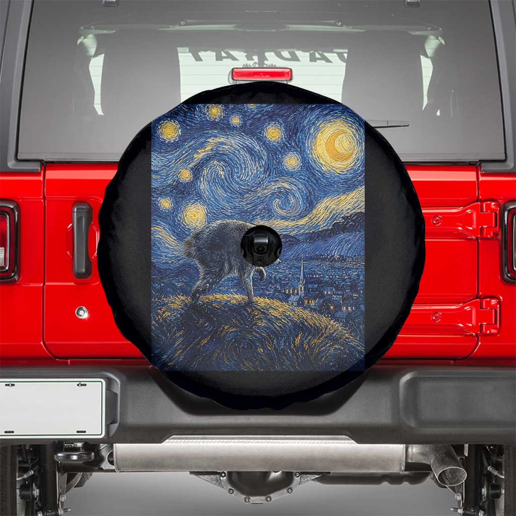 Jimothy Seattle Raccoon Starry Night Parody Graphic Spare Tire Cover Trash Panda Feral Legend Supporter