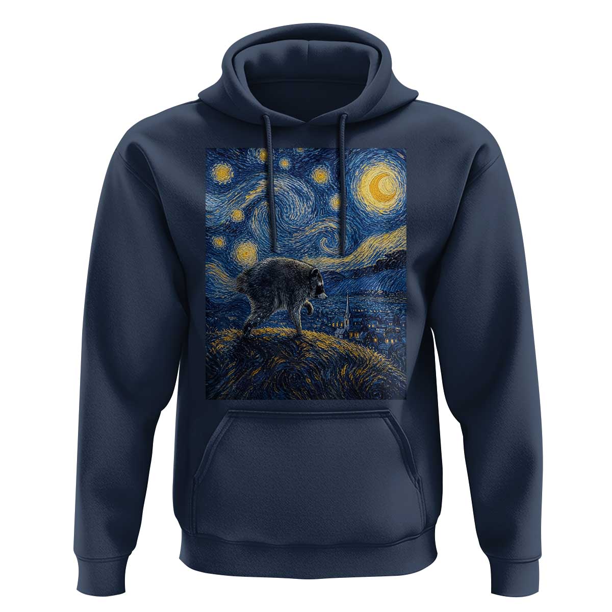 Jimothy Seattle Raccoon Starry Night Parody Graphic Hoodie Trash Panda Feral Legend Supporter