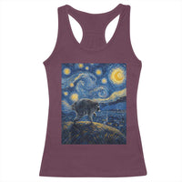 Jimothy Seattle Raccoon Starry Night Parody Graphic Racerback Tank Top Trash Panda Feral Legend Supporter