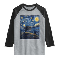 Jimothy Seattle Raccoon Starry Night Parody Graphic Raglan Shirt Trash Panda Feral Legend Supporter
