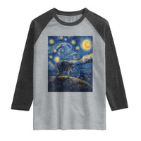 Jimothy Seattle Raccoon Starry Night Parody Graphic Raglan Shirt Trash Panda Feral Legend Supporter