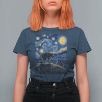 Jimothy Seattle Raccoon Starry Night Parody Graphic T Shirt For Women Trash Panda Feral Legend Supporter