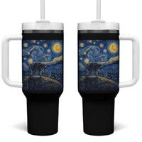 Jimothy Seattle Raccoon Starry Night Parody Graphic Tumbler With Handle Trash Panda Feral Legend Supporter