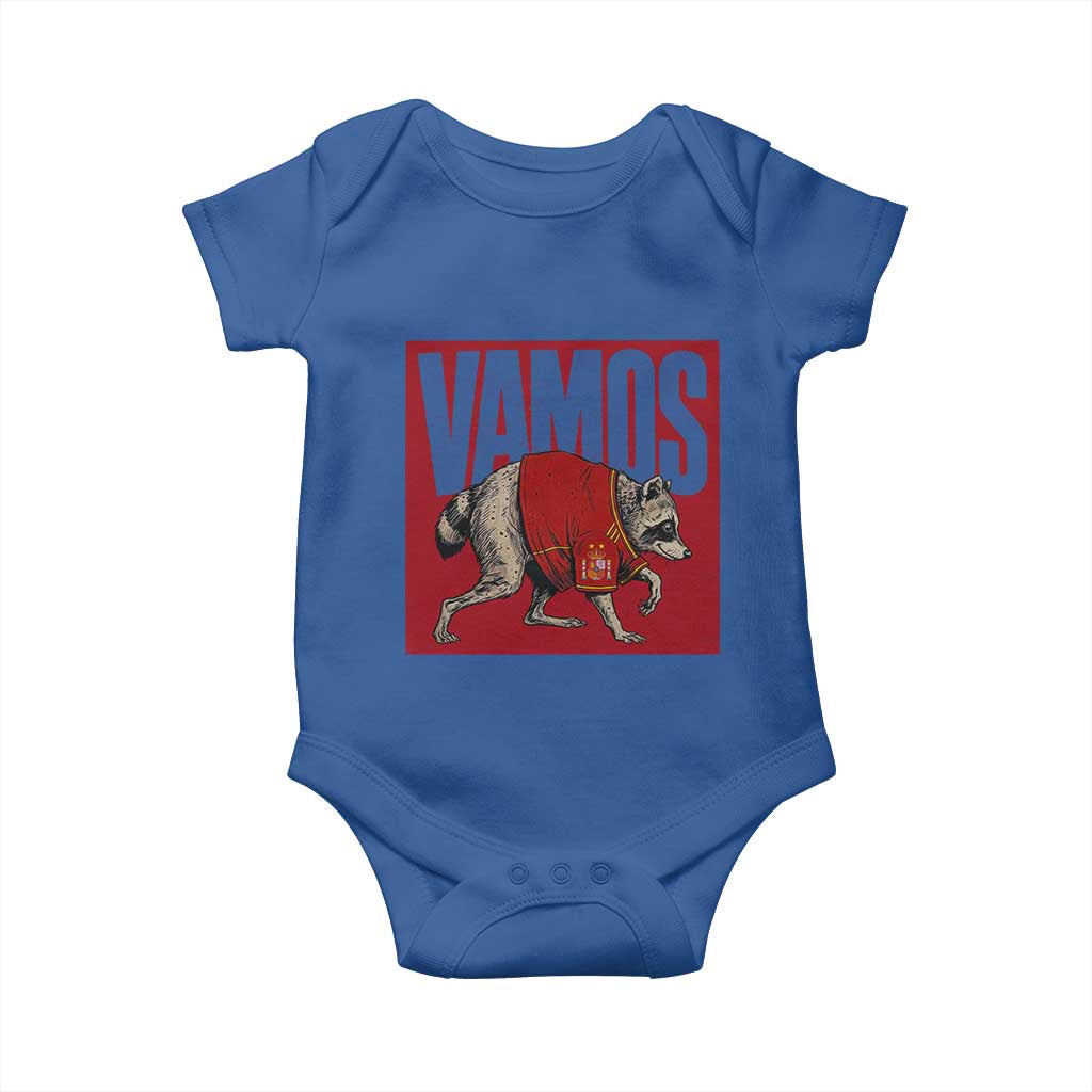 Funny Jimothy Vamos Spain Soccer Fans Parody Baby Onesie Seattle Raccoon Espana Champs Victory Celebration
