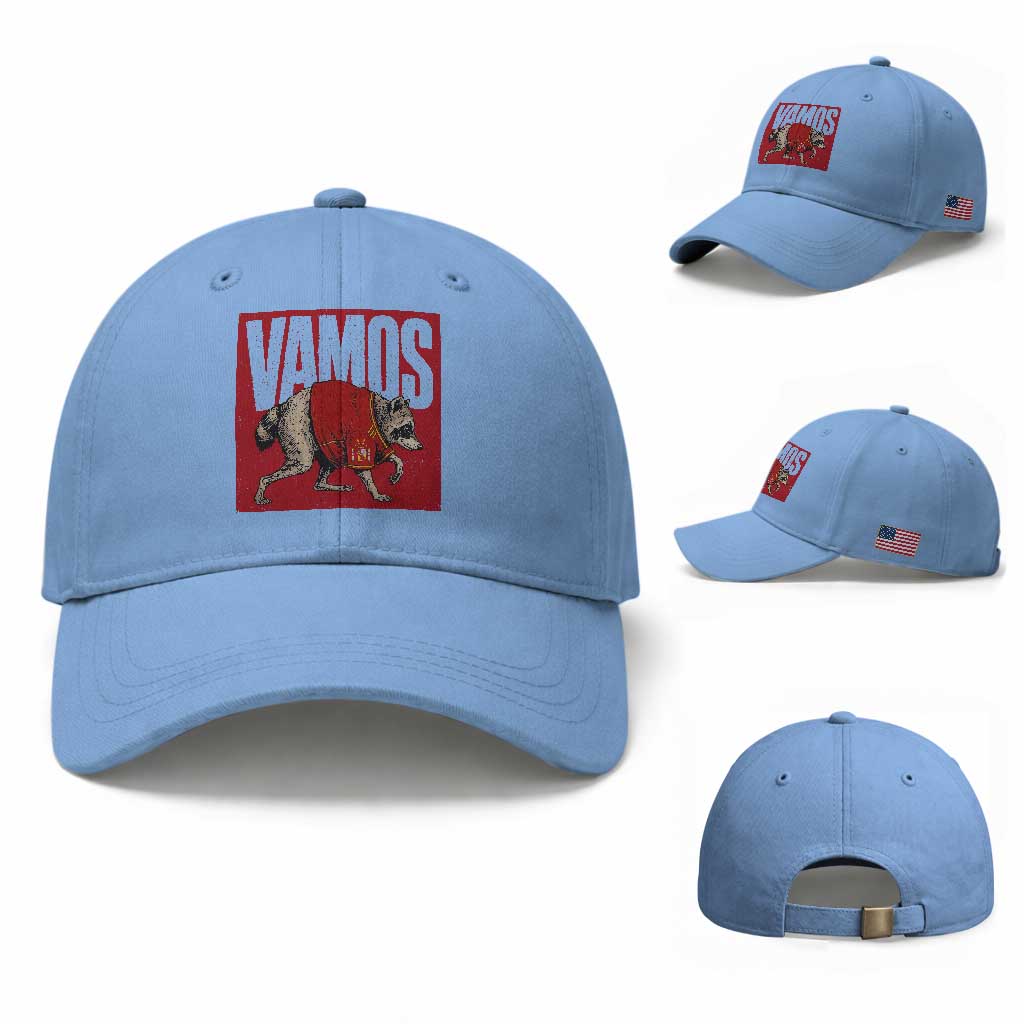 Funny Jimothy Vamos Spain Soccer Fans Parody Baseball Cap Seattle Raccoon Espana Champs Victory Celebration