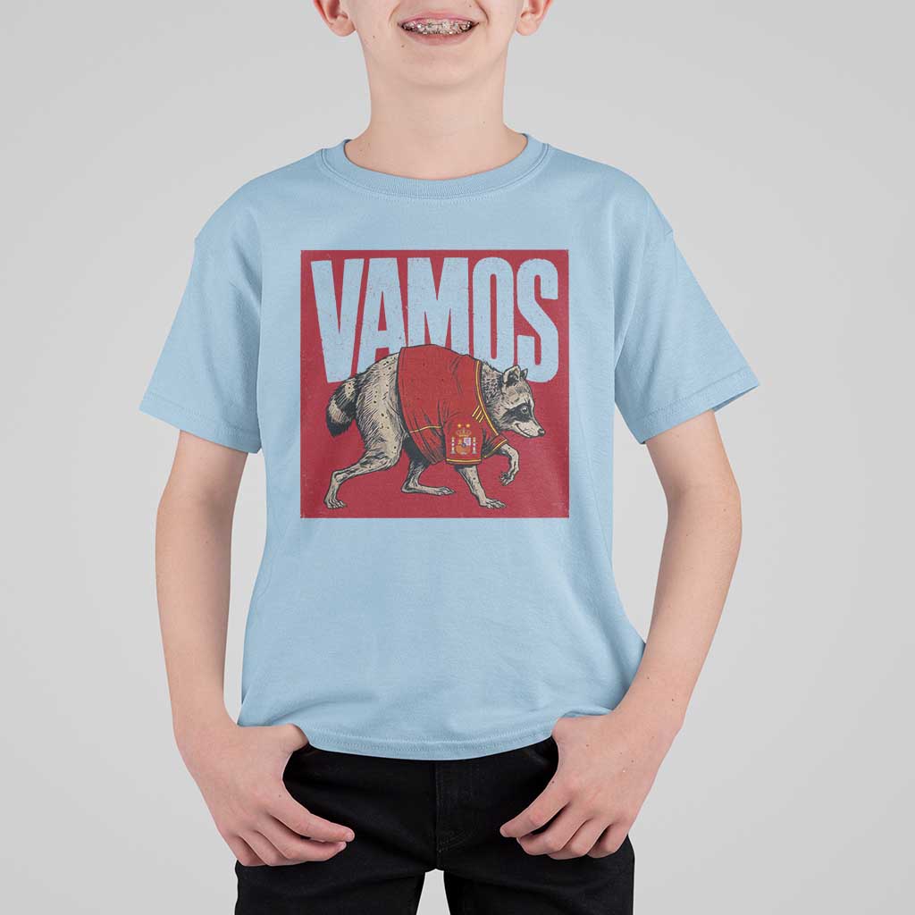Funny Jimothy Vamos Spain Soccer Fans Parody T Shirt For Kid Seattle Raccoon Espana Champs Victory Celebration