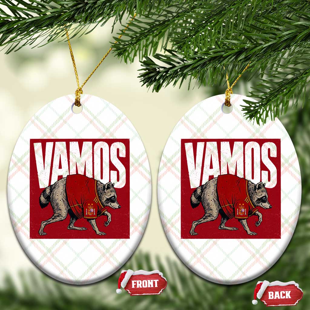 Funny Jimothy Vamos Spain Soccer Fans Parody Ceramic Ornament Seattle Raccoon Espana Champs Victory Celebration