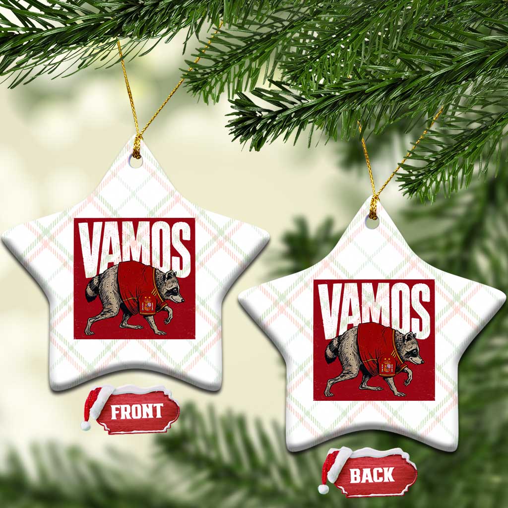 Funny Jimothy Vamos Spain Soccer Fans Parody Ceramic Ornament Seattle Raccoon Espana Champs Victory Celebration