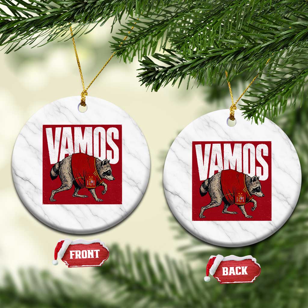 Funny Jimothy Vamos Spain Soccer Fans Parody Ceramic Ornament Seattle Raccoon Espana Champs Victory Celebration