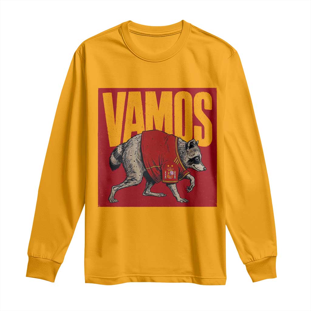 Funny Jimothy Vamos Spain Soccer Fans Parody Long Sleeve Shirt Seattle Raccoon Espana Champs Victory Celebration