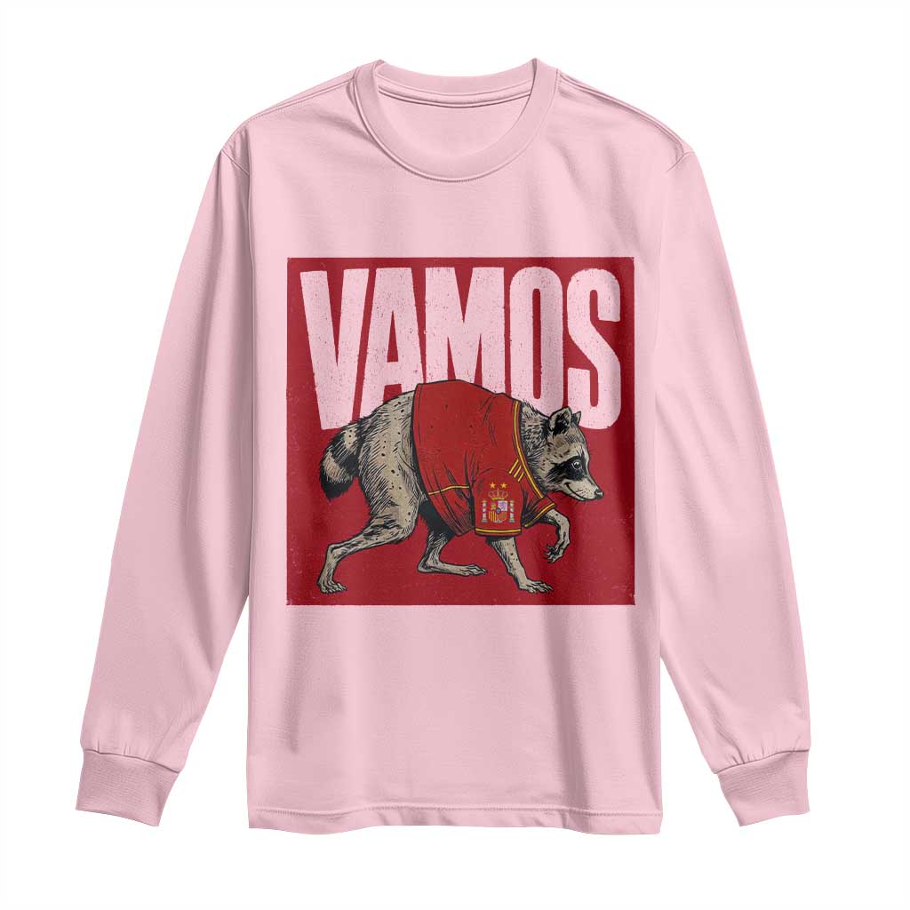 Funny Jimothy Vamos Spain Soccer Fans Parody Long Sleeve Shirt Seattle Raccoon Espana Champs Victory Celebration