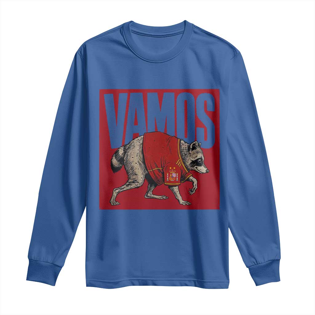 Funny Jimothy Vamos Spain Soccer Fans Parody Long Sleeve Shirt Seattle Raccoon Espana Champs Victory Celebration