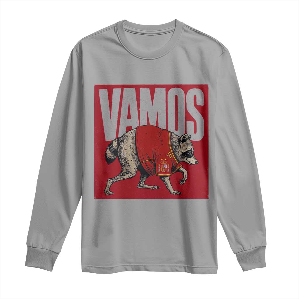 Funny Jimothy Vamos Spain Soccer Fans Parody Long Sleeve Shirt Seattle Raccoon Espana Champs Victory Celebration