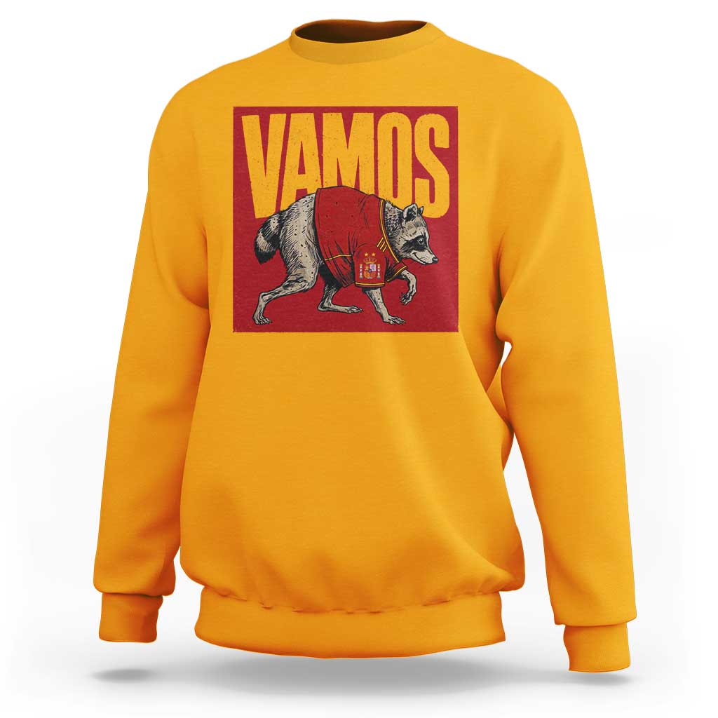 Funny Jimothy Vamos Spain Soccer Fans Parody Sweatshirt Seattle Raccoon Espana Champs Victory Celebration