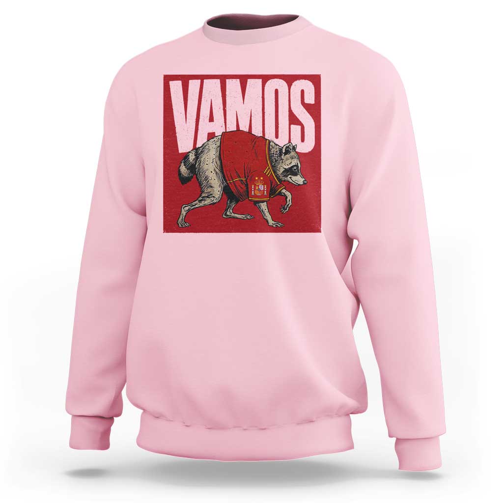 Funny Jimothy Vamos Spain Soccer Fans Parody Sweatshirt Seattle Raccoon Espana Champs Victory Celebration
