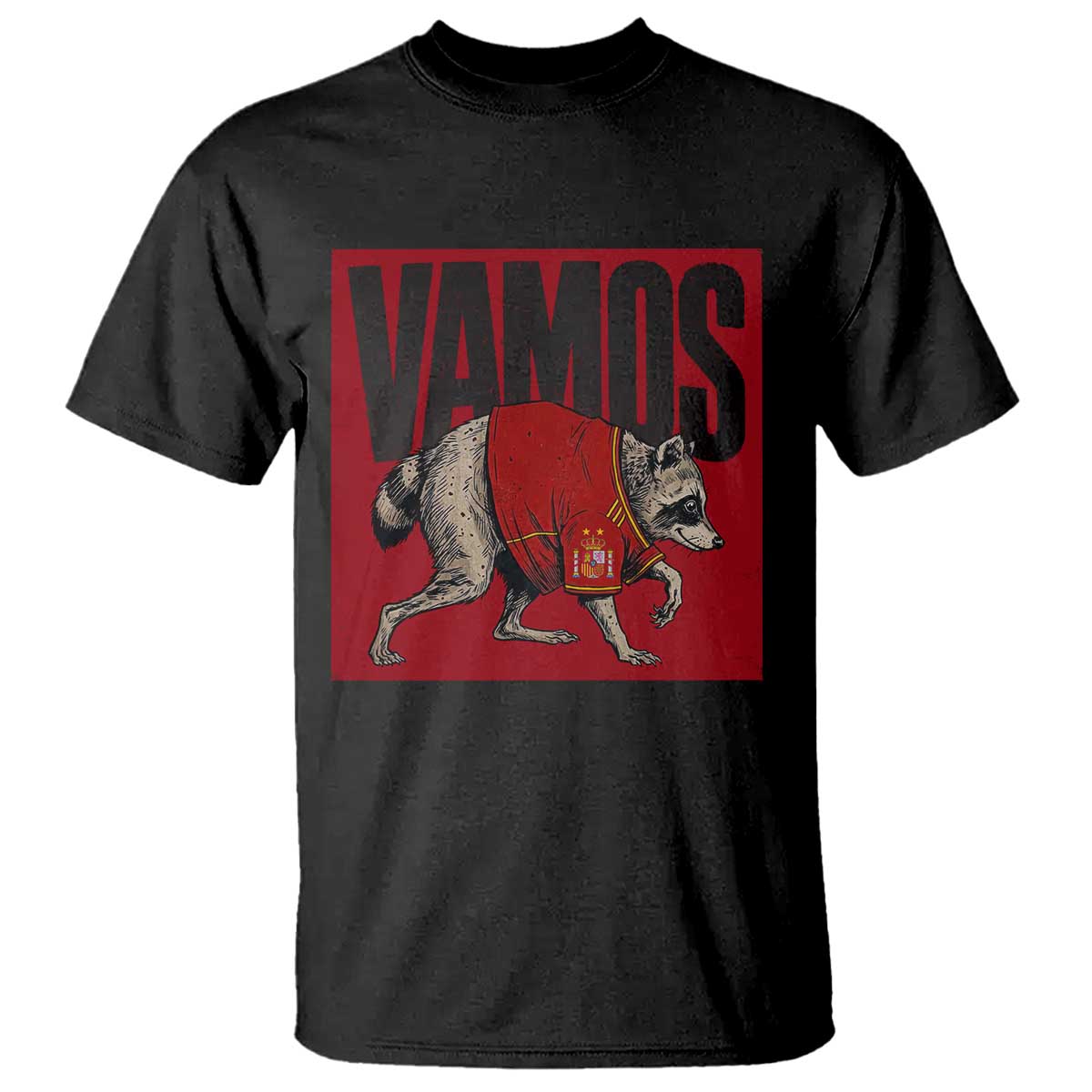 Funny Jimothy Vamos Spain Soccer Fans Parody T Shirt Seattle Raccoon Espana Champs Victory Celebration