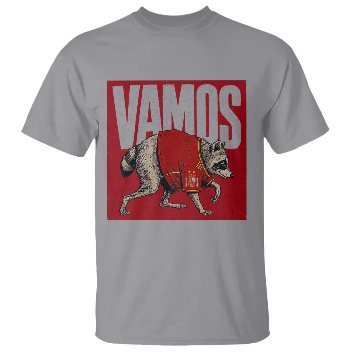 Funny Jimothy Vamos Spain Soccer Fans Parody T Shirt Seattle Raccoon Espana Champs Victory Celebration