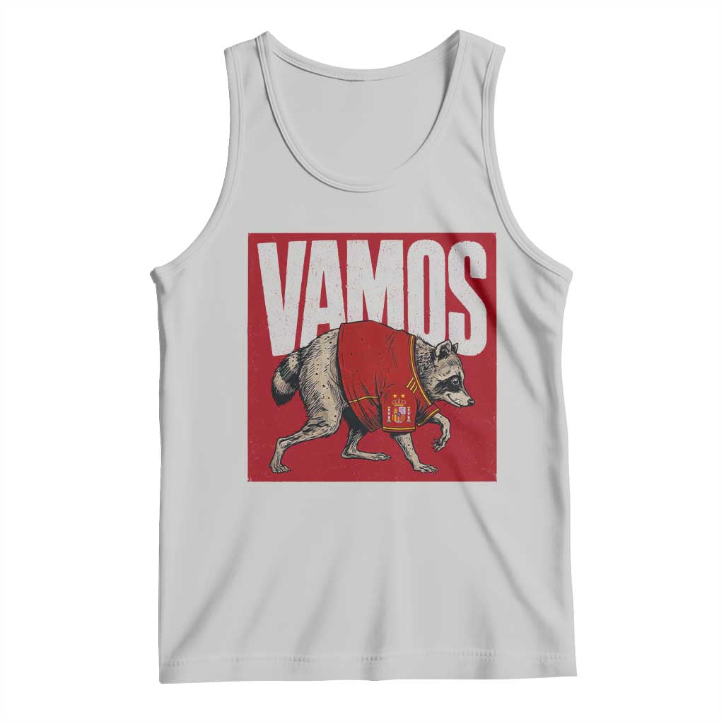 Funny Jimothy Vamos Spain Soccer Fans Parody Tank Top Seattle Raccoon Espana Champs Victory Celebration