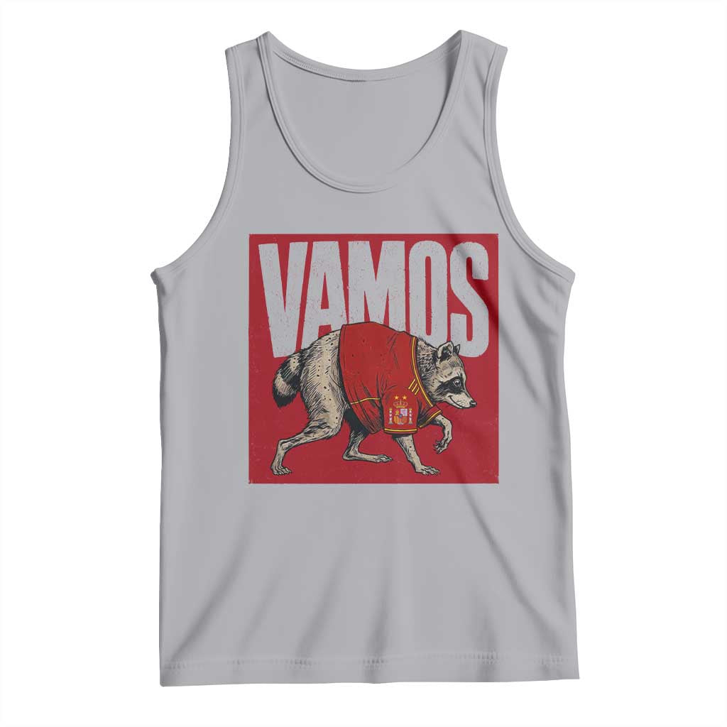 Funny Jimothy Vamos Spain Soccer Fans Parody Tank Top Seattle Raccoon Espana Champs Victory Celebration