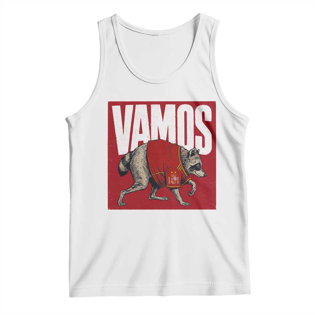 Funny Jimothy Vamos Spain Soccer Fans Parody Tank Top Seattle Raccoon Espana Champs Victory Celebration