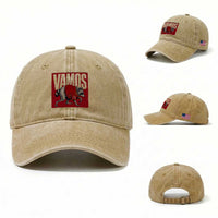 Funny Jimothy Vamos Spain Soccer Fans Parody Washed Cotton Baseball Cap Seattle Raccoon Espana Champs Victory Celebration