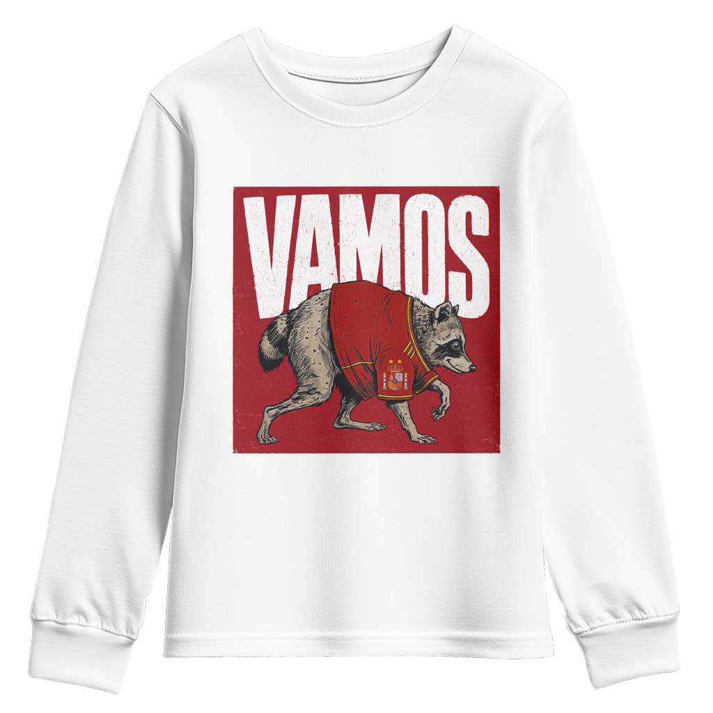 Funny Jimothy Vamos Spain Soccer Fans Parody Youth Sweatshirt Seattle Raccoon Espana Champs Victory Celebration