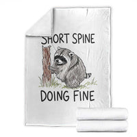 Jimothy Short Spine Doing Fine Inspirational Throw Blanket Viral Seattle Raccoon Crayon Drawing Graphic