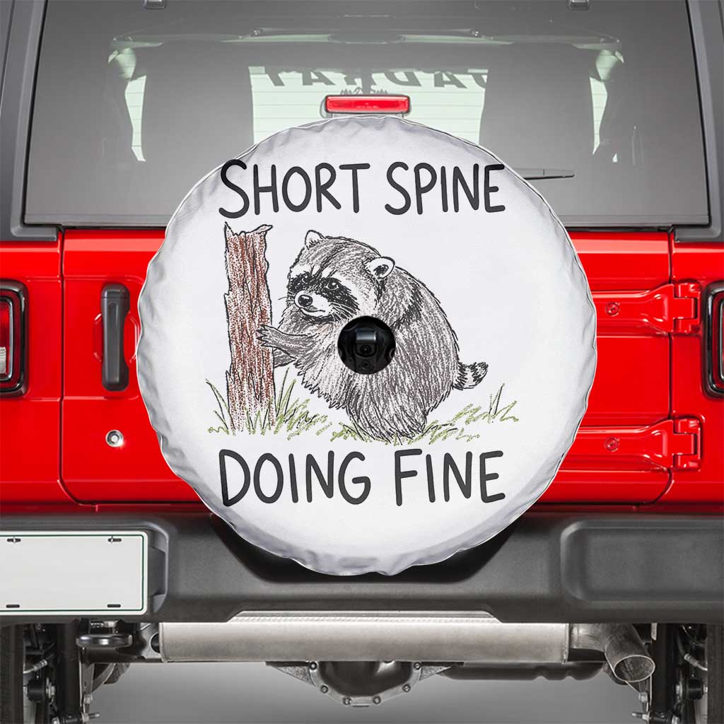 Jimothy Short Spine Doing Fine Inspirational Spare Tire Cover Viral Seattle Raccoon Crayon Drawing Graphic