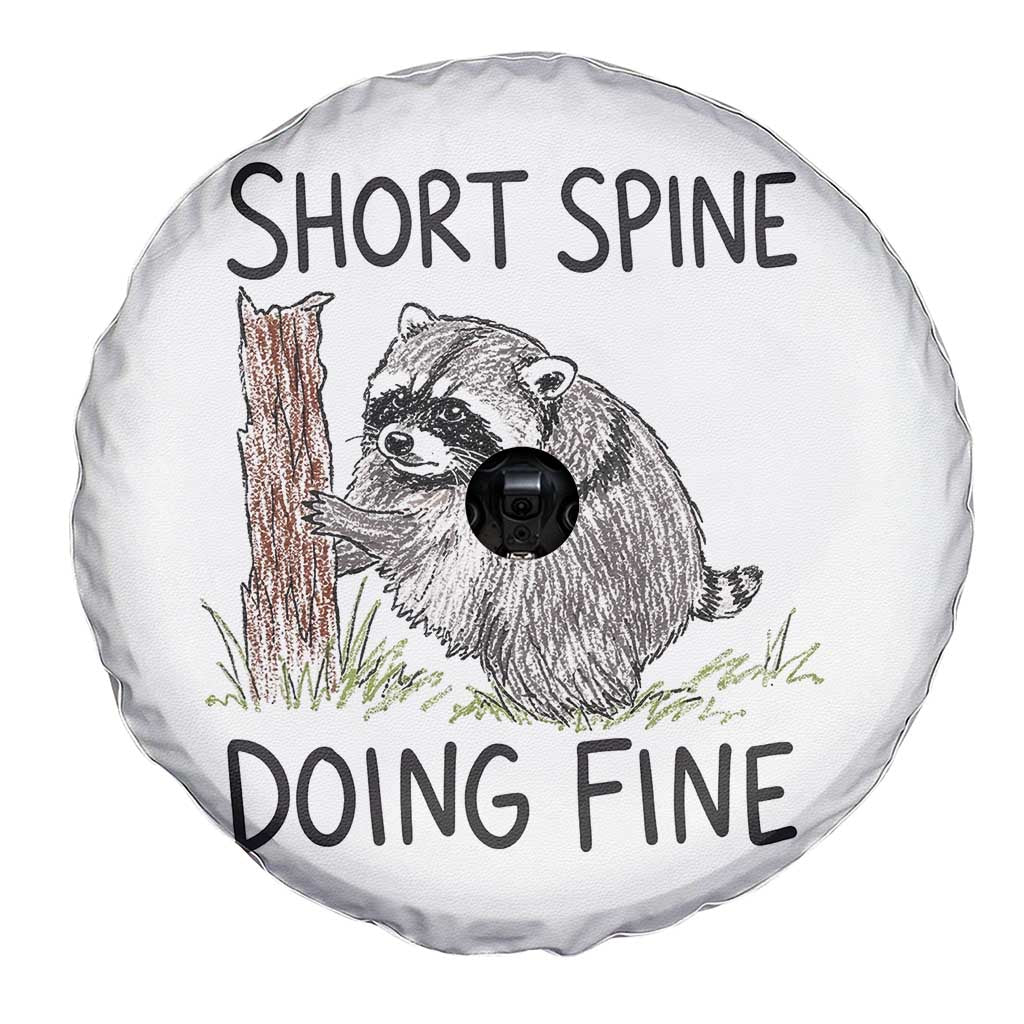 Jimothy Short Spine Doing Fine Inspirational Spare Tire Cover Viral Seattle Raccoon Crayon Drawing Graphic