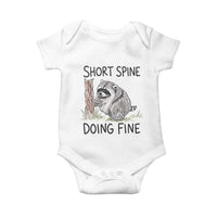 Jimothy Short Spine Doing Fine Inspirational Baby Onesie Viral Seattle Raccoon Crayon Drawing Graphic