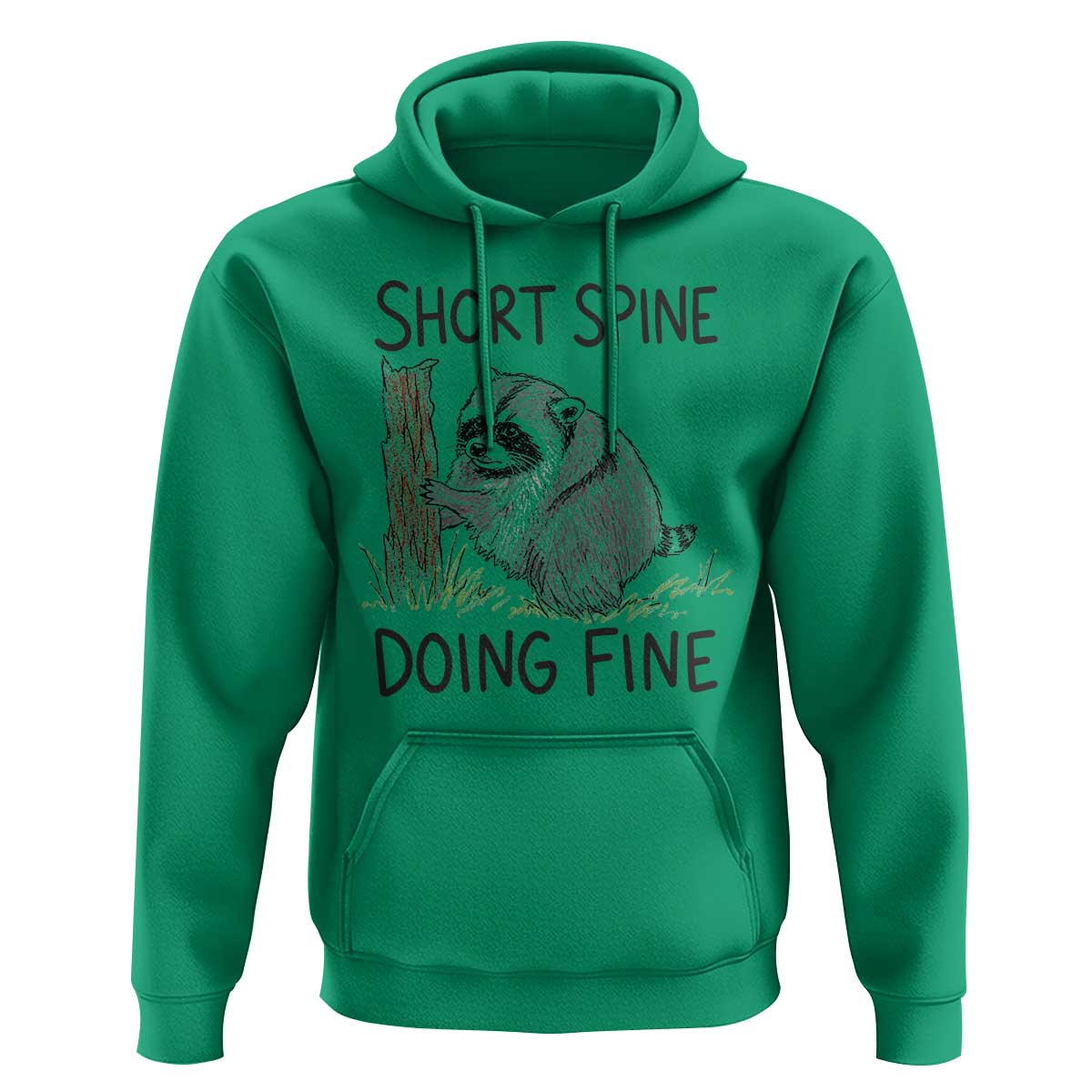 Jimothy Short Spine Doing Fine Inspirational Hoodie Viral Seattle Raccoon Crayon Drawing Graphic