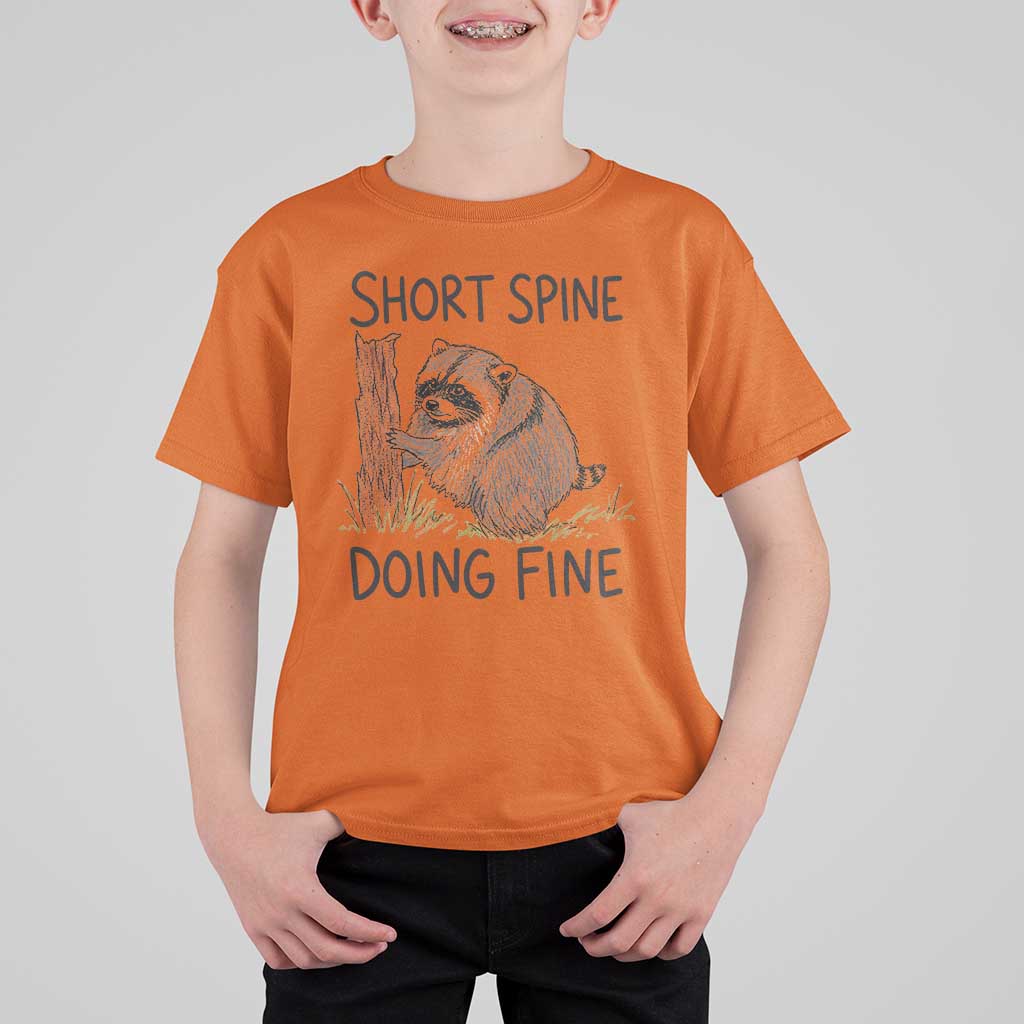 Jimothy Short Spine Doing Fine Inspirational T Shirt For Kid Viral Seattle Raccoon Crayon Drawing Graphic