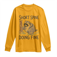 Jimothy Short Spine Doing Fine Inspirational Long Sleeve Shirt Viral Seattle Raccoon Crayon Drawing Graphic