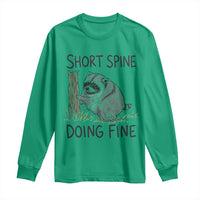 Jimothy Short Spine Doing Fine Inspirational Long Sleeve Shirt Viral Seattle Raccoon Crayon Drawing Graphic
