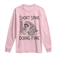 Jimothy Short Spine Doing Fine Inspirational Long Sleeve Shirt Viral Seattle Raccoon Crayon Drawing Graphic