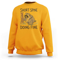 Jimothy Short Spine Doing Fine Inspirational Sweatshirt Viral Seattle Raccoon Crayon Drawing Graphic