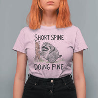 Jimothy Short Spine Doing Fine Inspirational T Shirt For Women Viral Seattle Raccoon Crayon Drawing Graphic