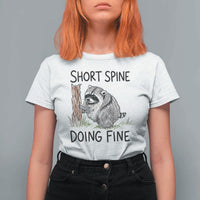 Jimothy Short Spine Doing Fine Inspirational T Shirt For Women Viral Seattle Raccoon Crayon Drawing Graphic