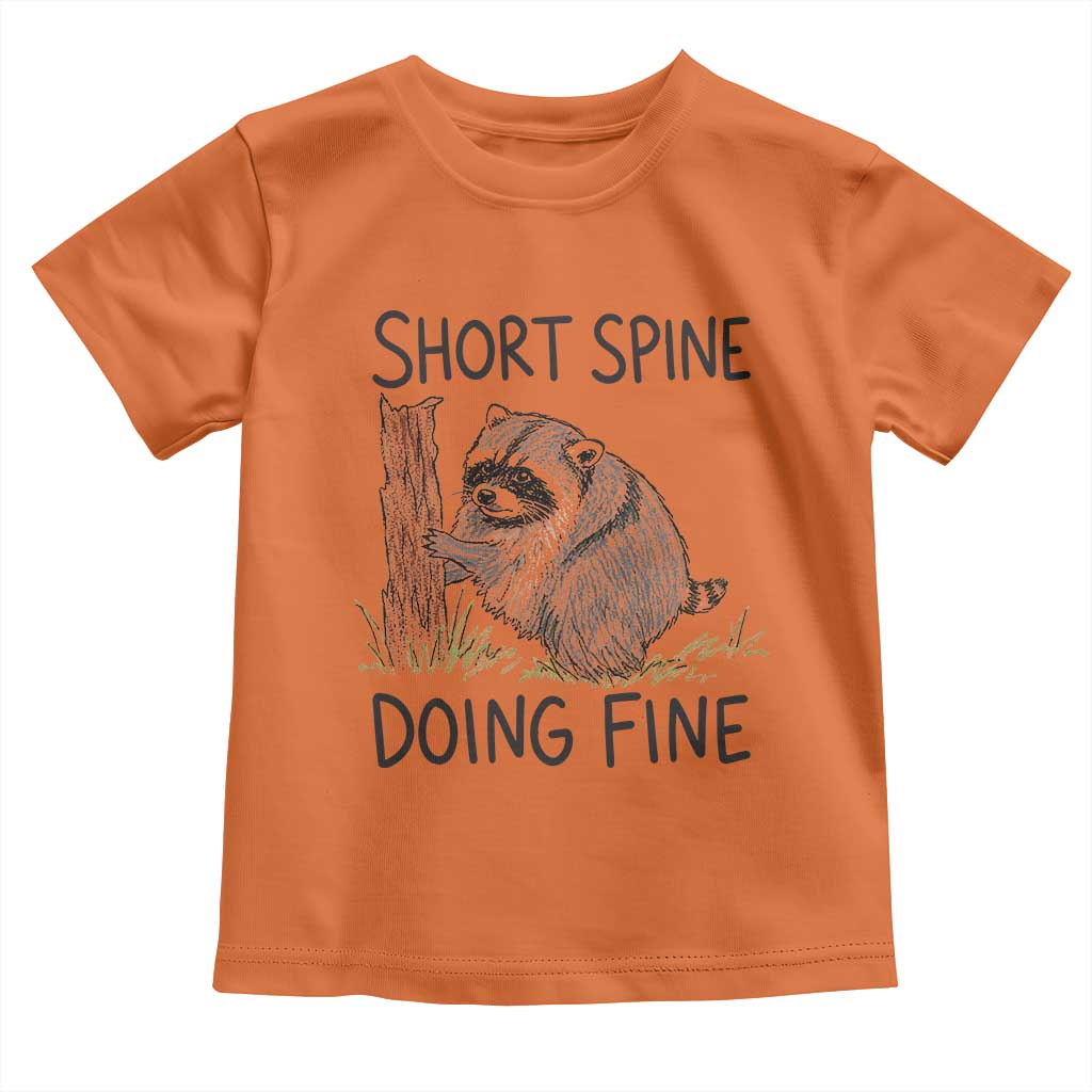 Jimothy Short Spine Doing Fine Inspirational Toddler T Shirt Viral Seattle Raccoon Crayon Drawing Graphic