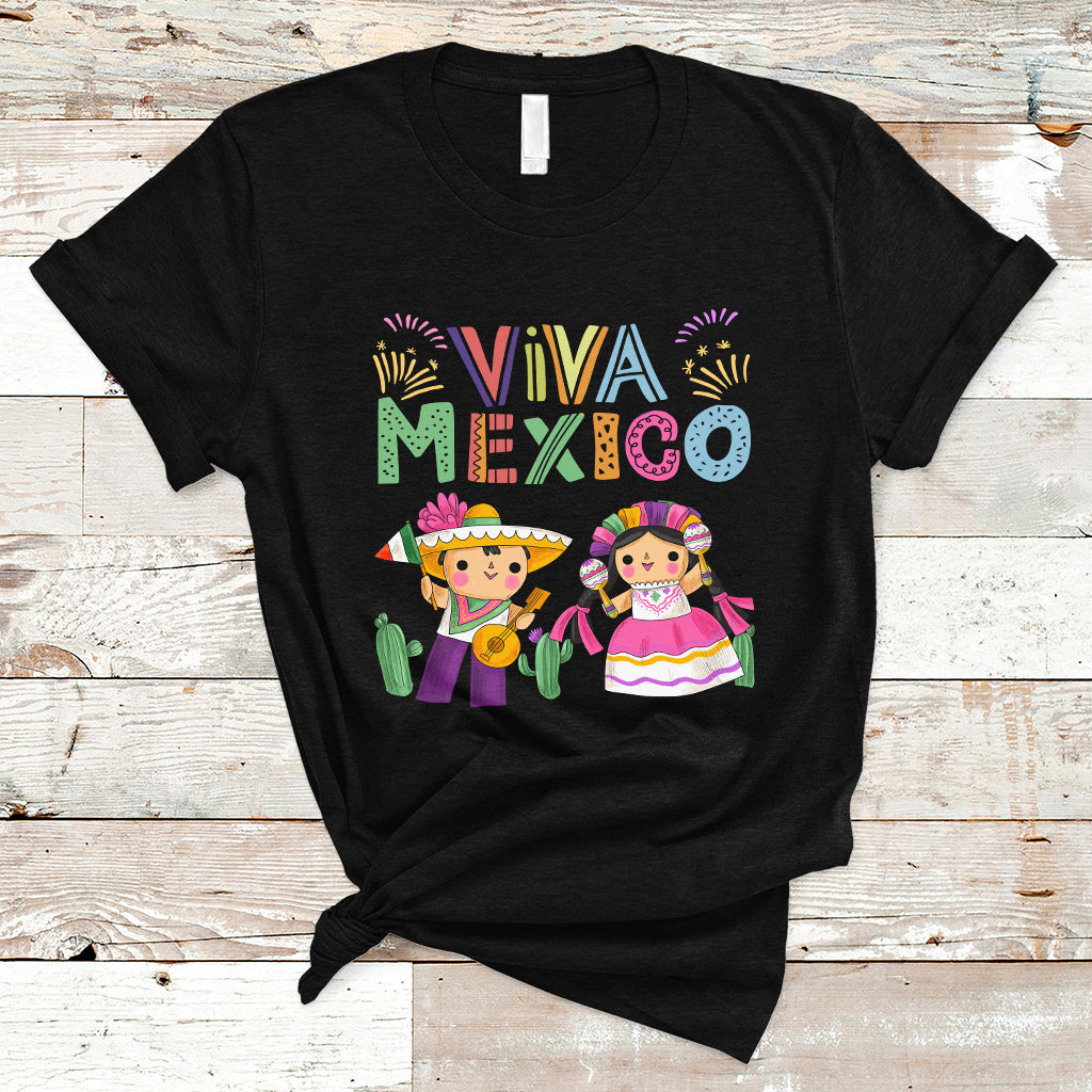Hispanic Heritage Month Mexico T Shirt Viva Mexico Cute Kids Mexican - Wonder Print Shop
