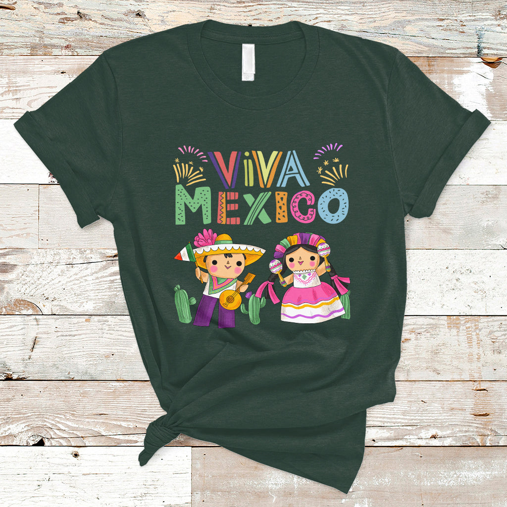 Hispanic Heritage Month Mexico T Shirt Viva Mexico Cute Kids Mexican - Wonder Print Shop