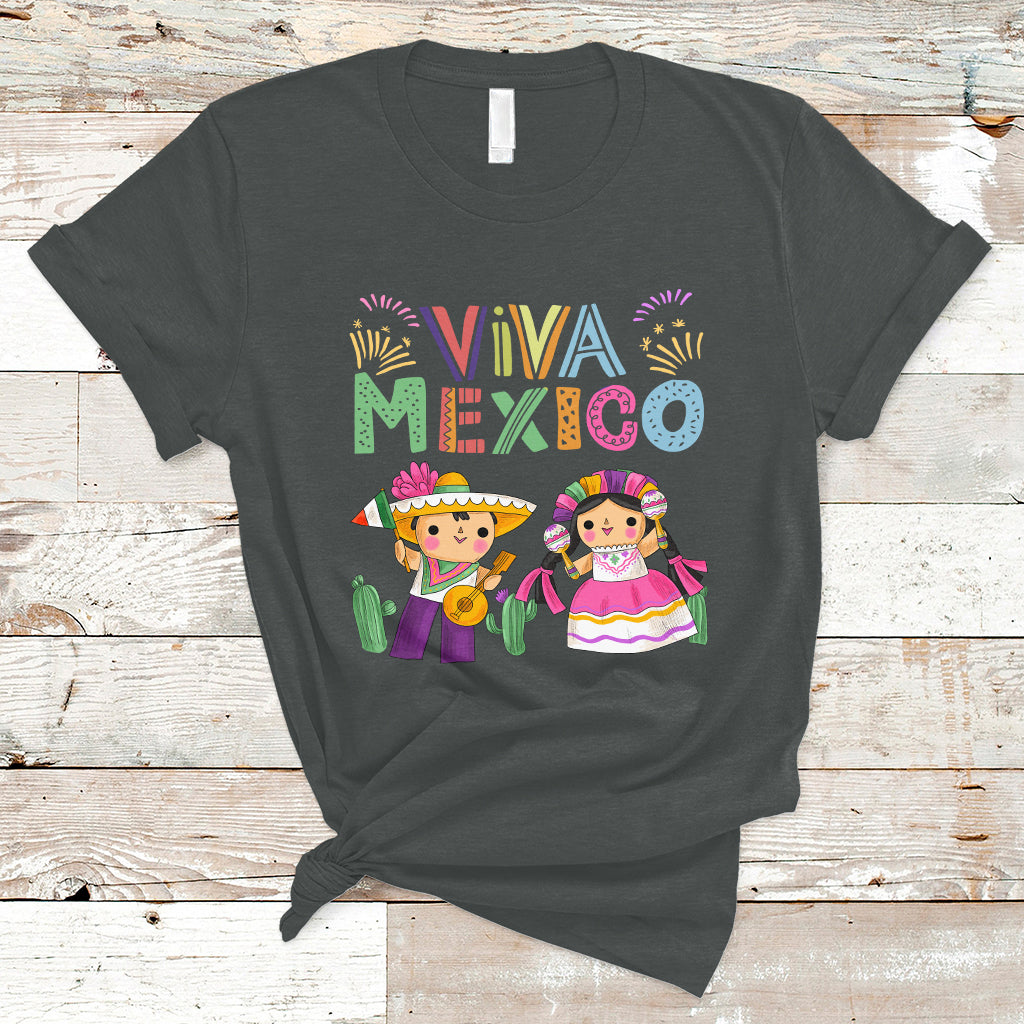 Hispanic Heritage Month Mexico T Shirt Viva Mexico Cute Kids Mexican - Wonder Print Shop