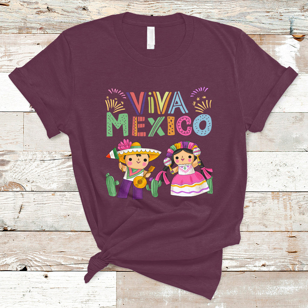 Hispanic Heritage Month Mexico T Shirt Viva Mexico Cute Kids Mexican - Wonder Print Shop