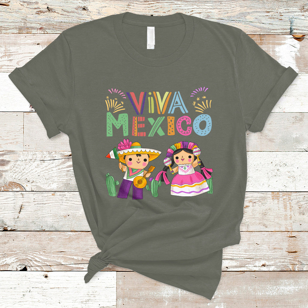 Hispanic Heritage Month Mexico T Shirt Viva Mexico Cute Kids Mexican - Wonder Print Shop